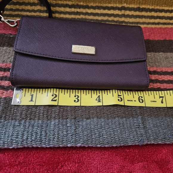 Kate Spade Purple/Burgundy Wallet-Tri-fold Wristlet - Picture 8 of 9